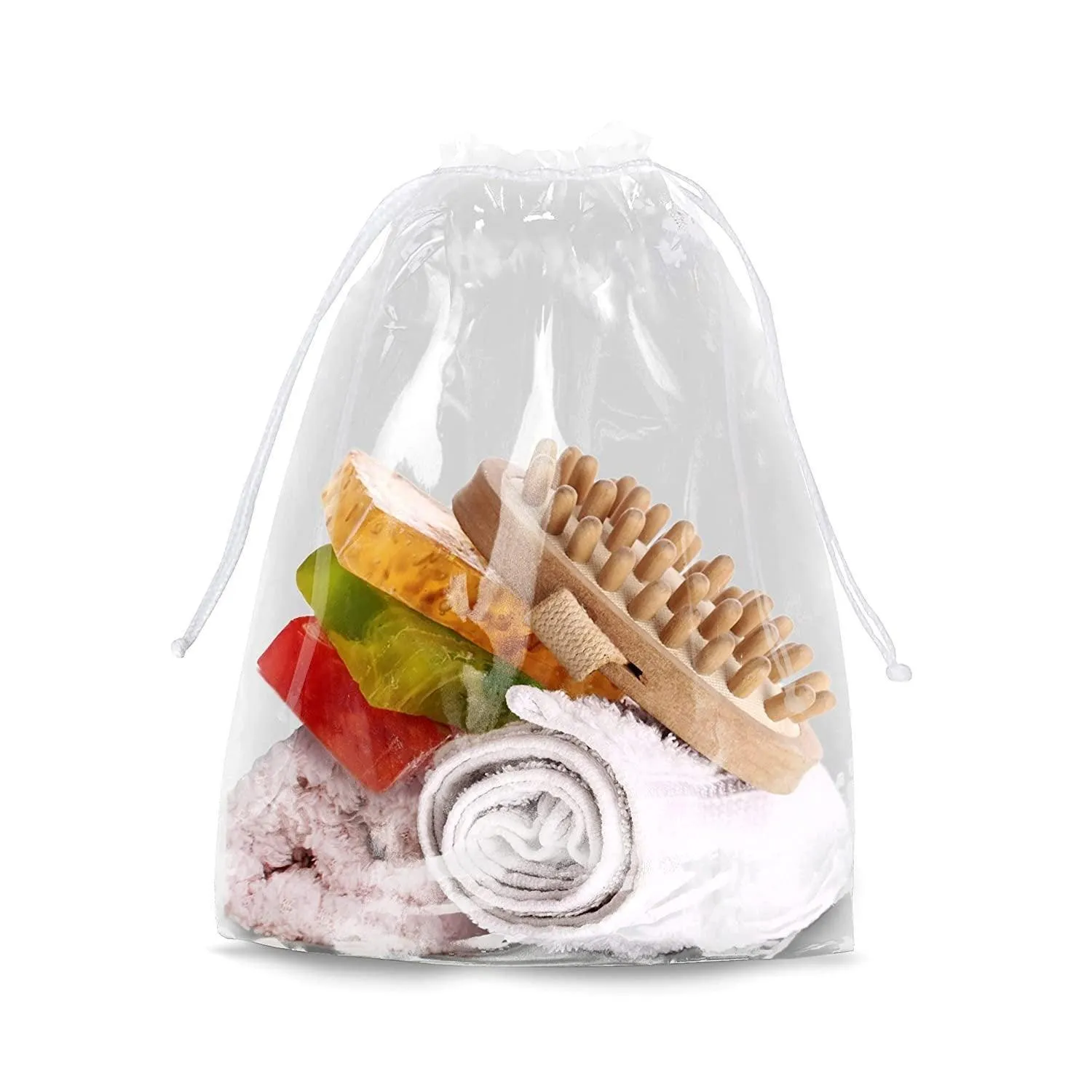 Pack of 50 Clear Drawstring Bags Pack of 50. Double Cotton Drawstrings
