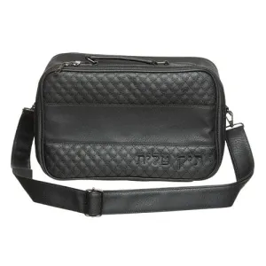 Pu Fabric Talit 23*36 Cm With Handle- Black