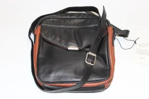 Purse - Black brown crossbody with adjustable strap
