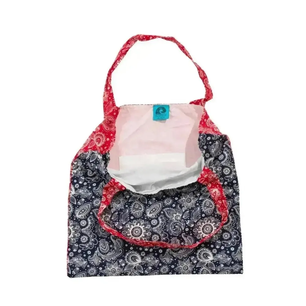 Red & Navy Prims Tote