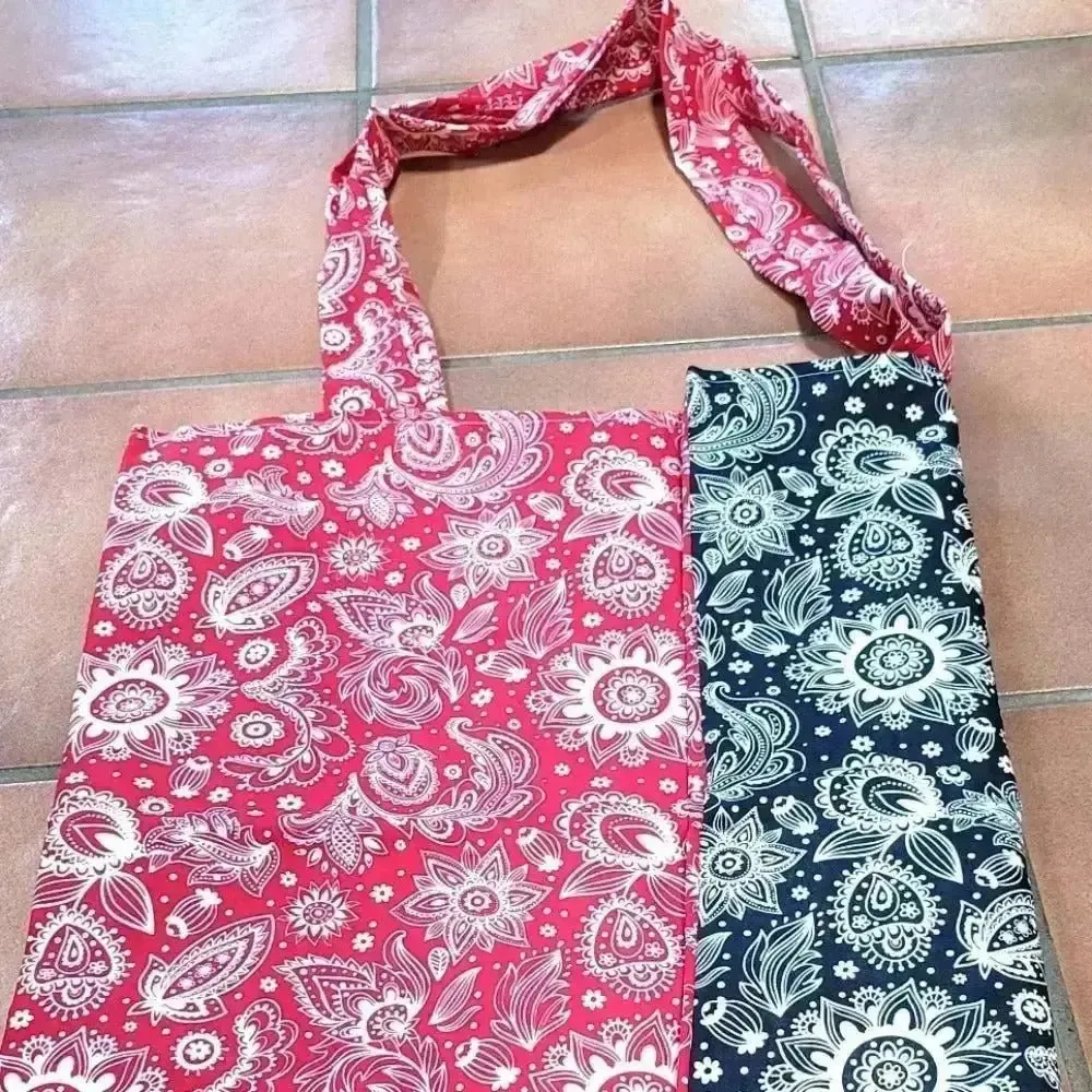 Red & Navy Prims Tote