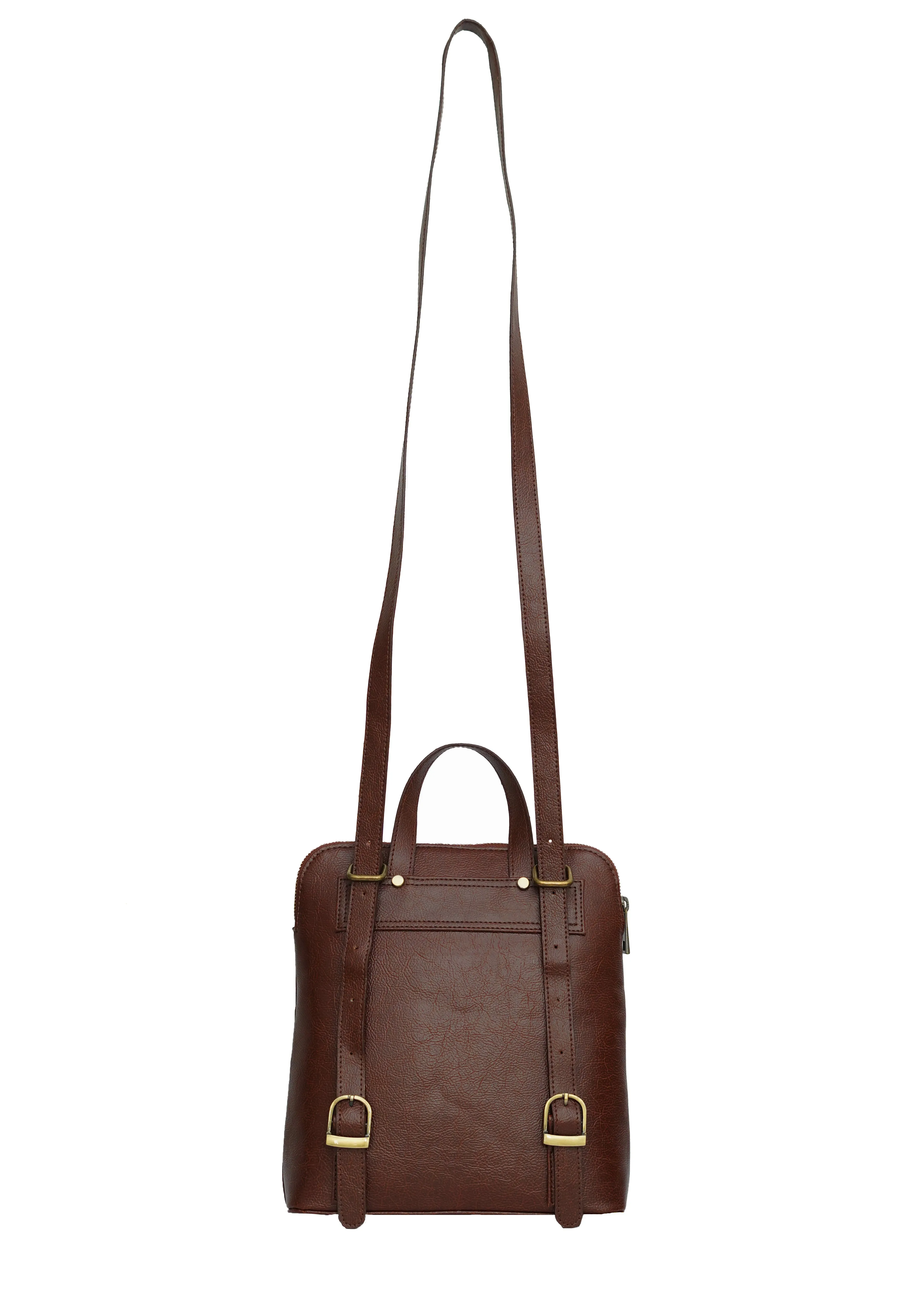 Red Rosebud Convertible Backpack cum Sling