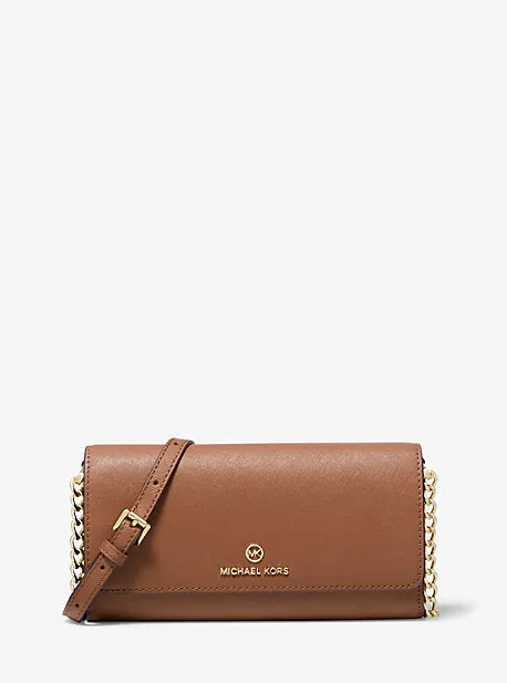 Small Saffiano Leather Convertible Crossbody Bag