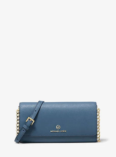 Small Saffiano Leather Convertible Crossbody Bag