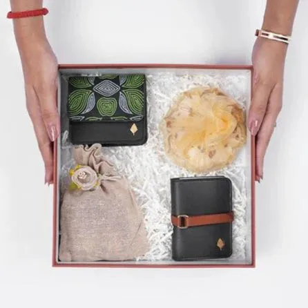 The Classic Gift Set | Crafted from Apple Leather | Eco-Friendly Luxury for Him & Her