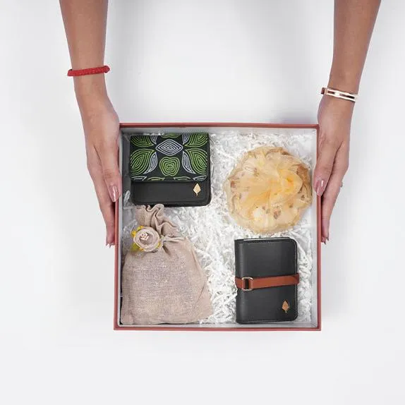 The Classic Gift Set | Crafted from Apple Leather | Eco-Friendly Luxury for Him & Her