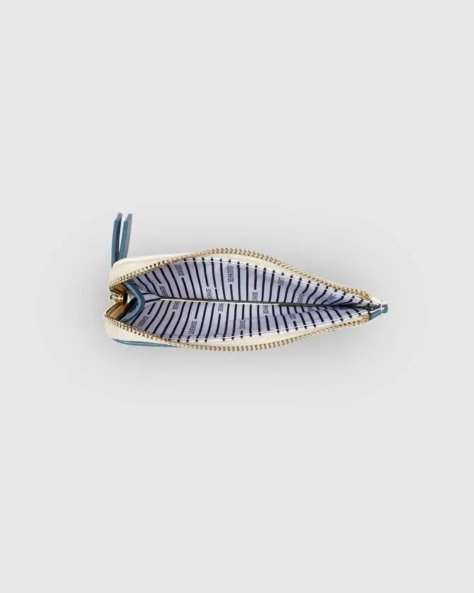 TILLY CARDHOLDER STEEL BLUE/ VANILLA