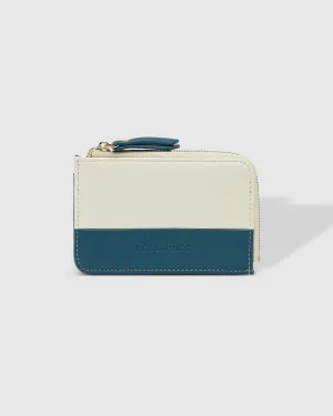 TILLY CARDHOLDER STEEL BLUE/ VANILLA