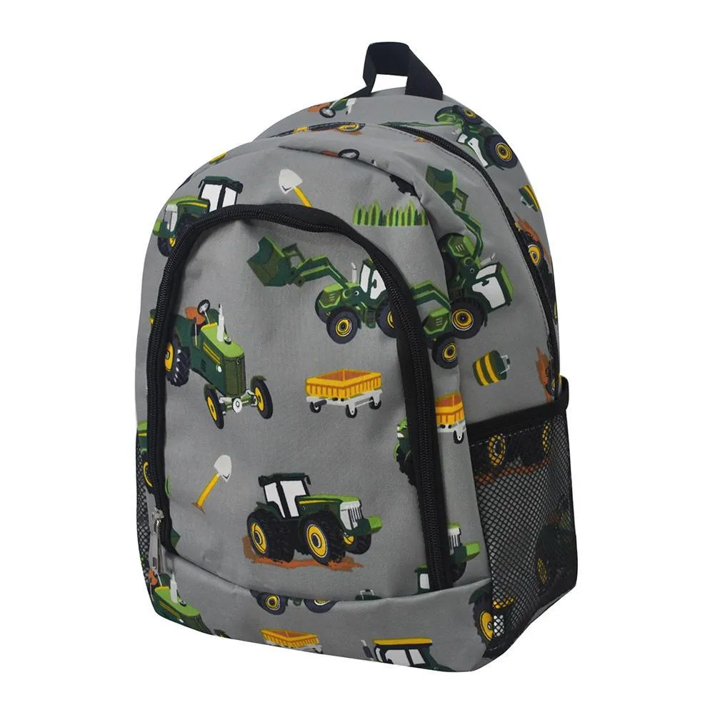 Tractor Trucks Small Size Canvas Backpack