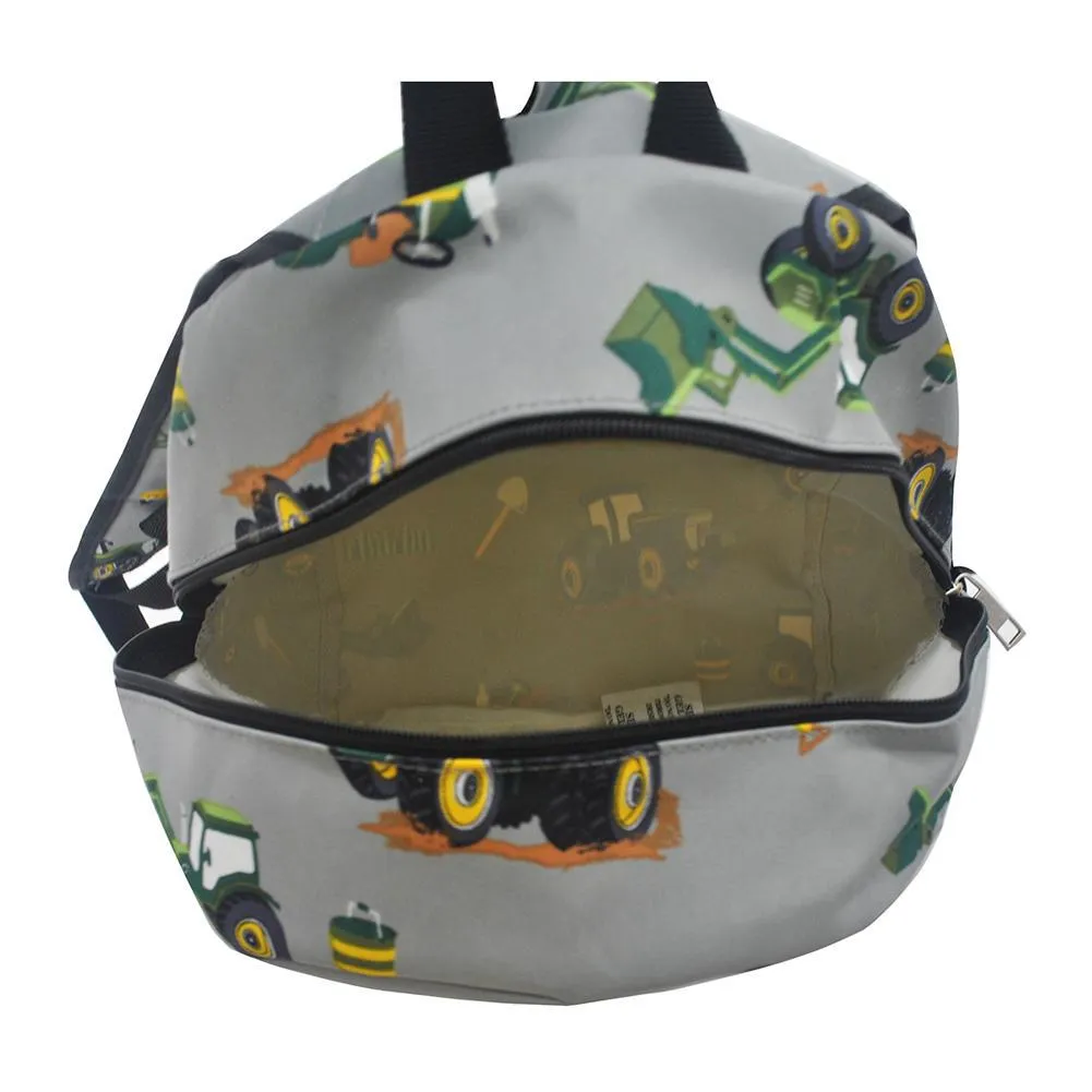 Tractor Trucks Small Size Canvas Backpack