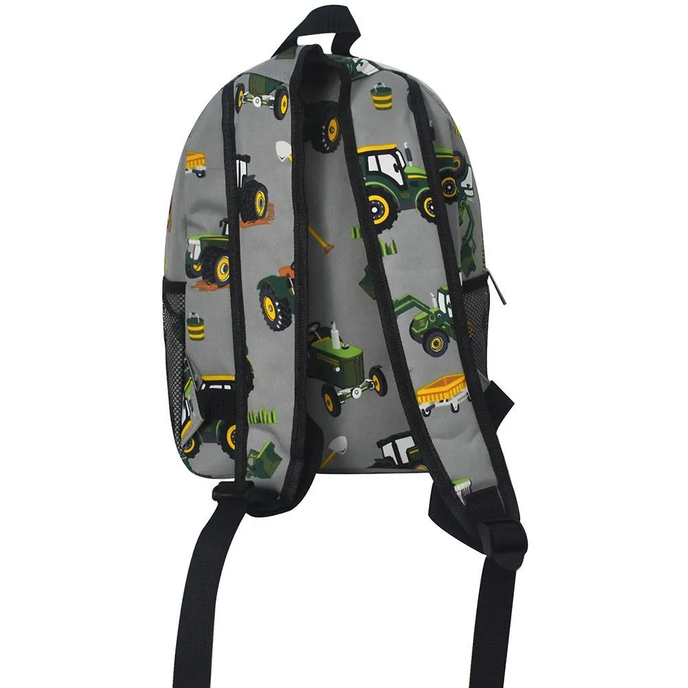 Tractor Trucks Small Size Canvas Backpack