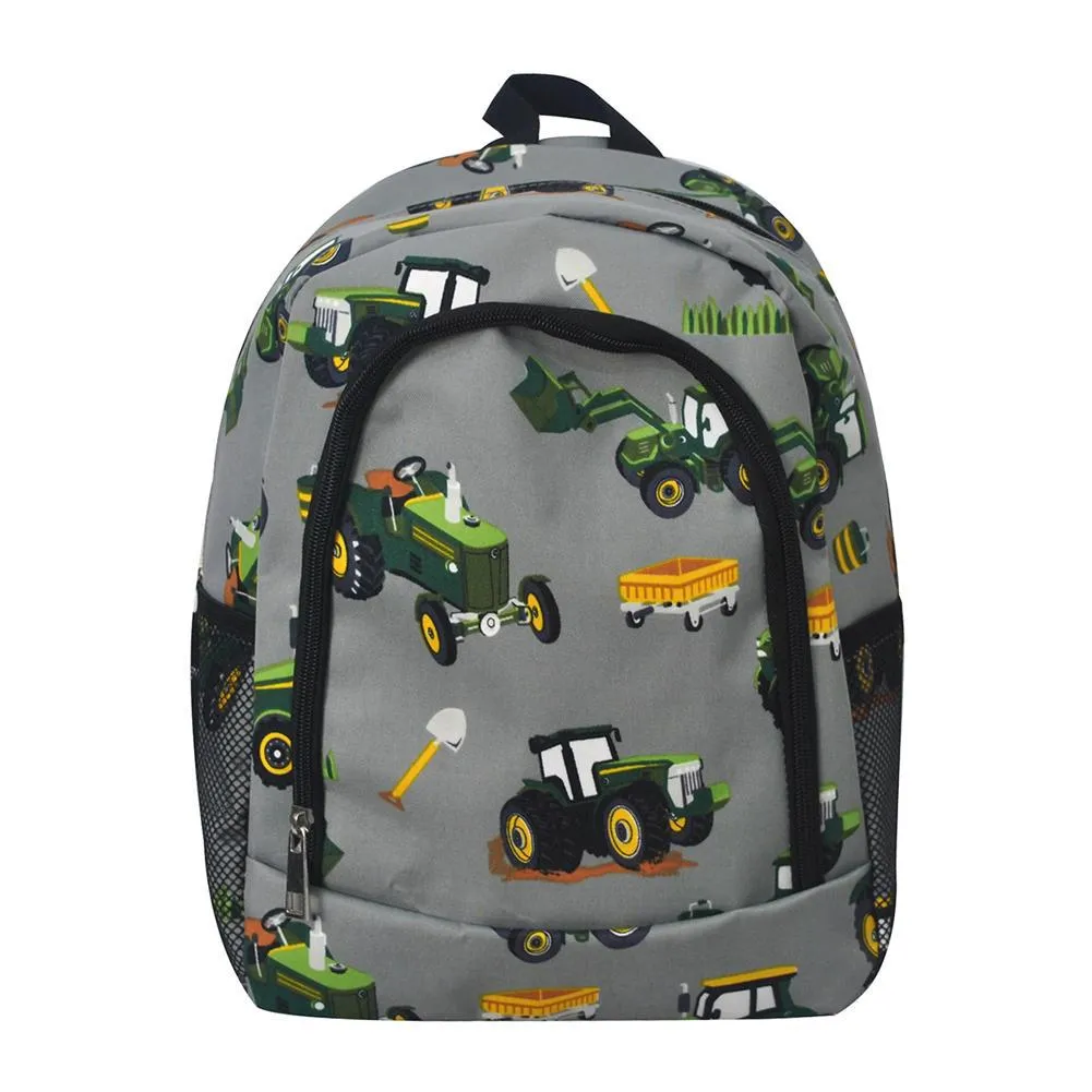 Tractor Trucks Small Size Canvas Backpack