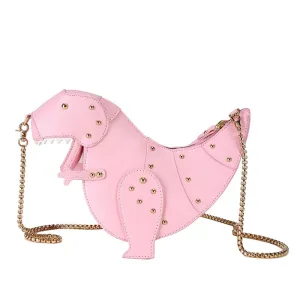 Trend Fashion 3D Dinosaur Design Rivets Pu Leather Girl&#39;s Chain Purse Shoulder Bag Tote Ladies Crossbody Mini Messenger Bag Flap