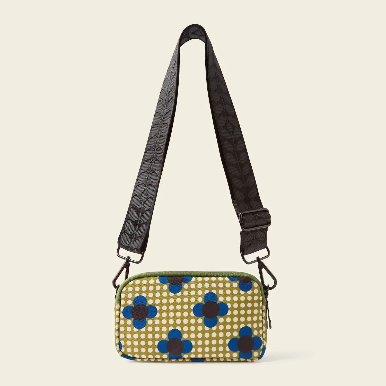 Tripod Crossbody - Flower Polka Dot Olive
