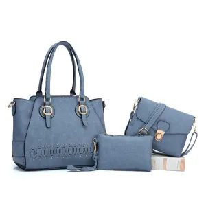 Unique Quality Sets Design Style Women Bag  Blue