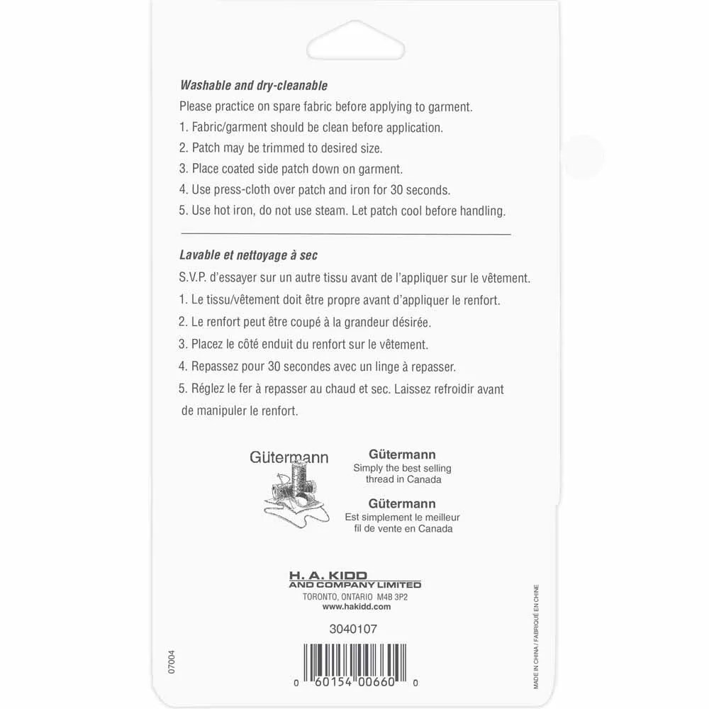 UNIQUE SEWING Drill Patch Red - 10 x 15cm (4" x 6") - 2pcs