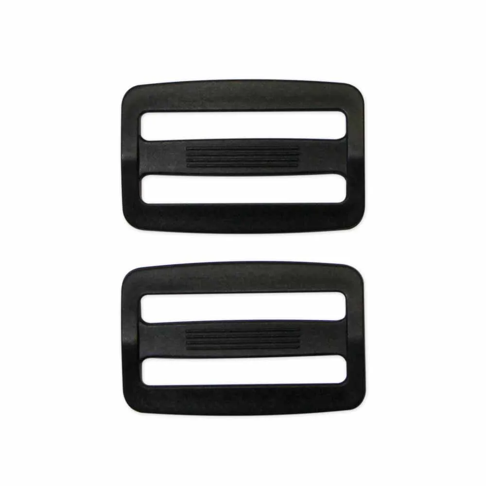 UNIQUE SEWING Strap Adjuster - Plastic - 38mm (1½") - Black - 2 pcs