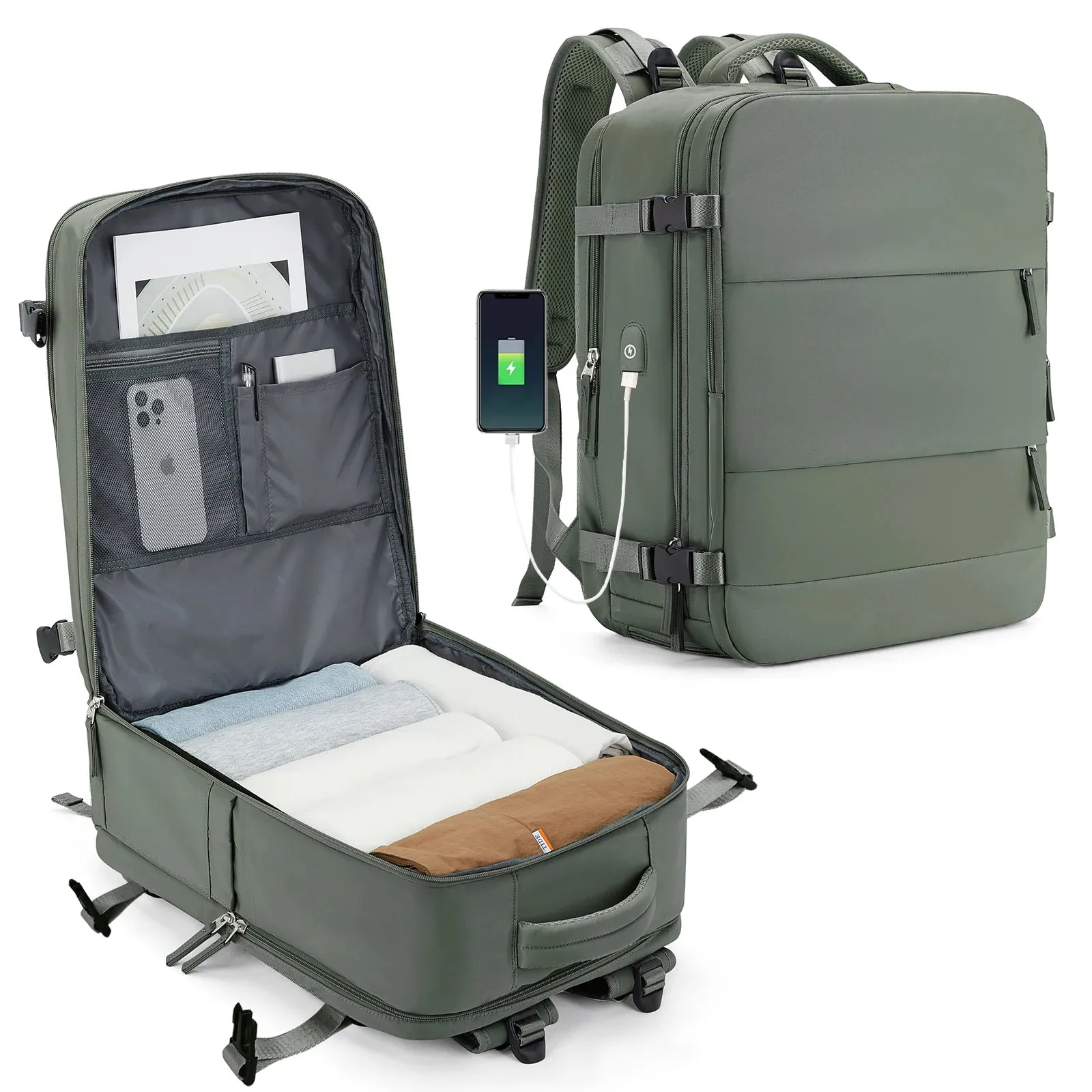 Versatile Cabin-Size Travel Backpack