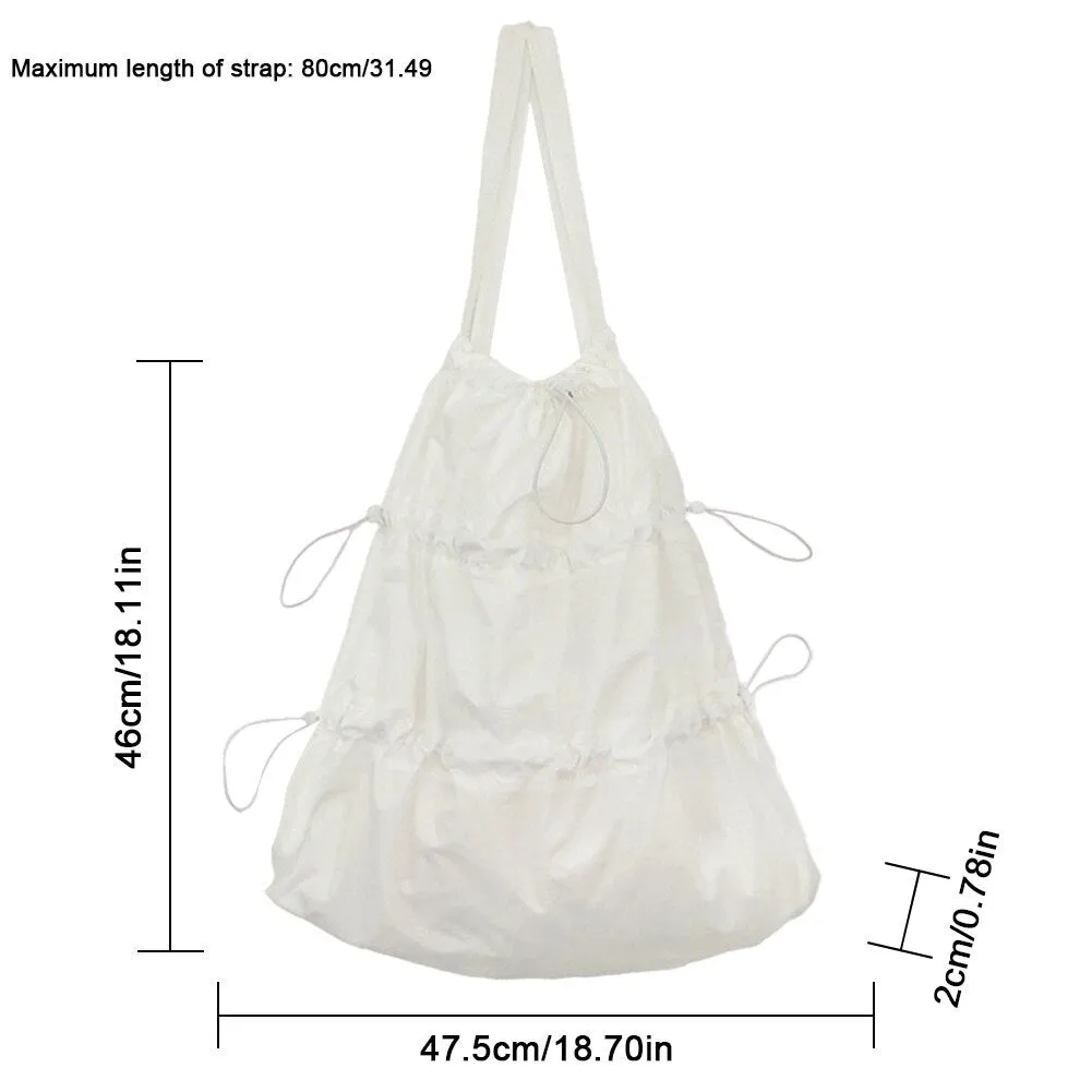Vvsha Fashion drawstring backpack Women's casual nylon soft shoulder bag Large capacity women's backpack light weight travel