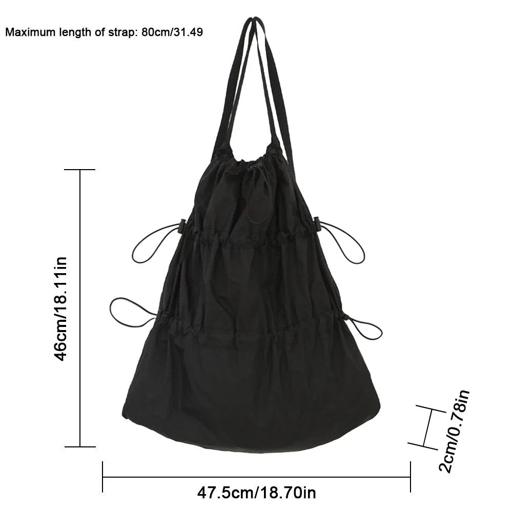 Vvsha Fashion drawstring backpack Women's casual nylon soft shoulder bag Large capacity women's backpack light weight travel
