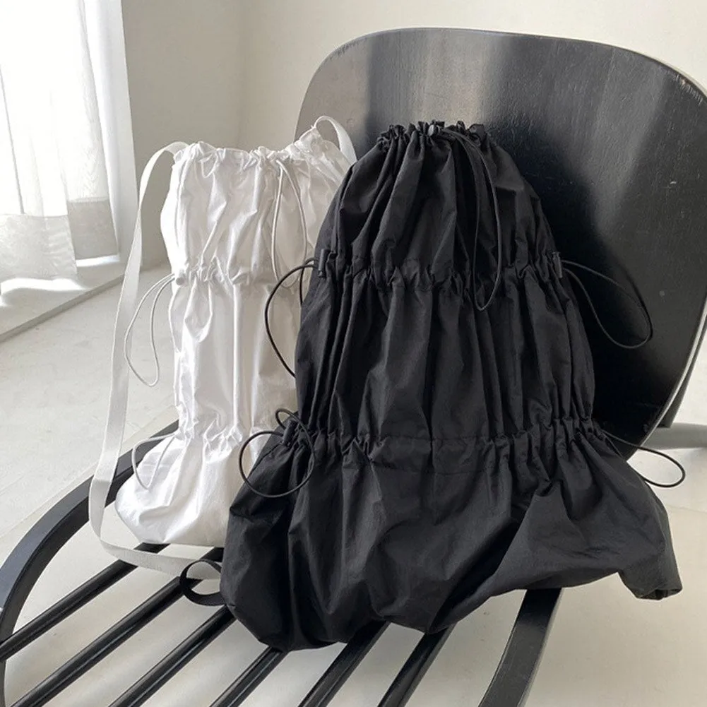 Vvsha Fashion drawstring backpack Women's casual nylon soft shoulder bag Large capacity women's backpack light weight travel